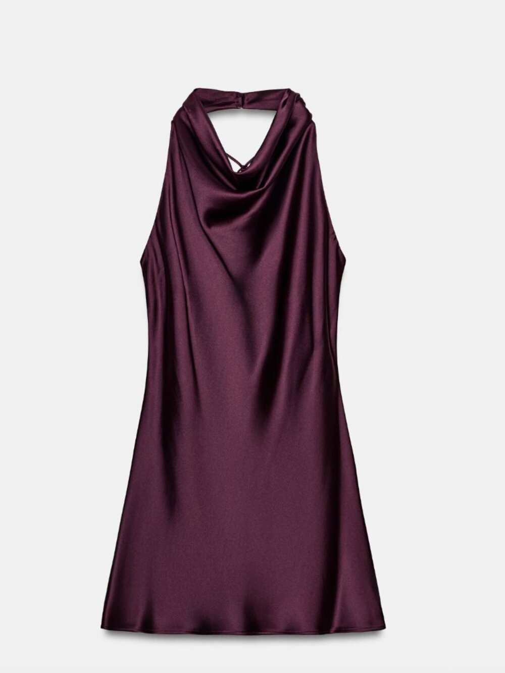 Zara Satin Effect Short Dress in Burgundy — brand new with tags ✨